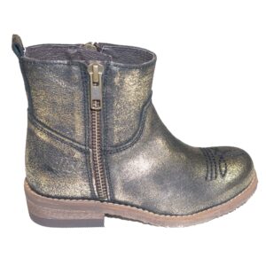 Clic.enkellaars rits metallic