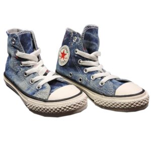 Converse high top jeans paint