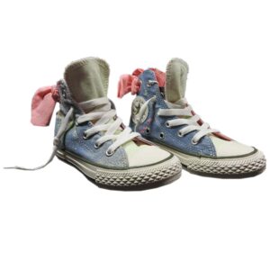 Converse hoog jeans strik