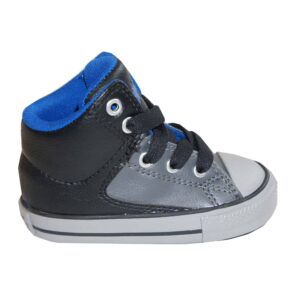 Converse hoog leer grijs kobal