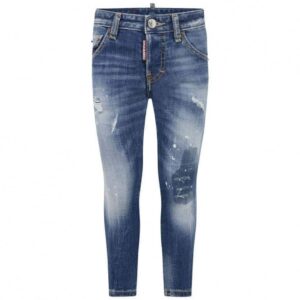 D2 jeans destroyed label rood