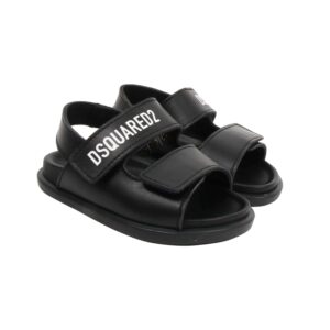 D2 sandaal leer klitband logo