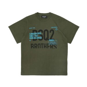 D2 tshirt logo zwart turquoise
