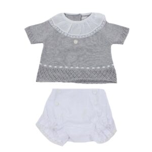DrKid  top ruche kraag+broekje