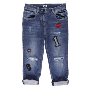 Grant jeans badges lippen