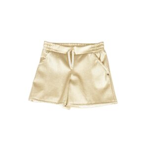 Grant short pu goud perforé