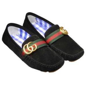 Gucci moccassin web buckle gg