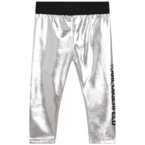 Karl legging zilver logo