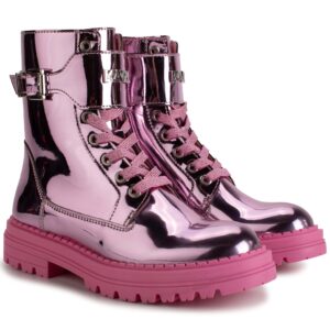Karl metallic boots roze