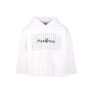 MM6 Crop hoodie plakaat logo