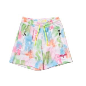 MSGM Short logo tie dye print