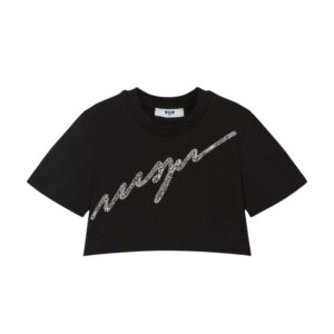 MSGM tshirt km strass logo