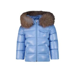 Moncler donsjack cap bont