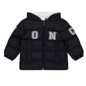 Moncler donsjack logo rondom