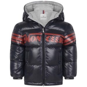 Moncler donsjack rood logo
