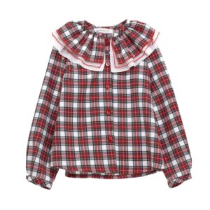 Monnalisa blouse ruit kraag