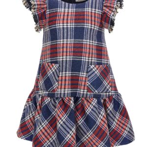 Monnalisa jurk ruit lurex