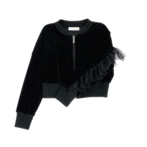 Monnalisa vest fluweel ruche