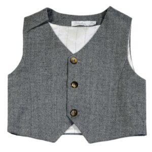 Patachou gilet visgraat grijs