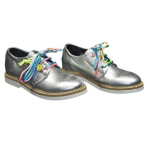 Shoesme veterschoen zilver