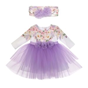 Sofija jurk bloem tulle+band