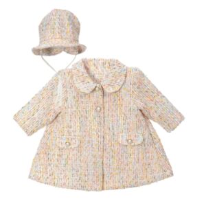 Sofija mantel en hoed tweed