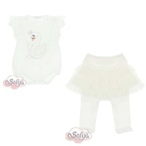 Sofija romper+broek zwaan