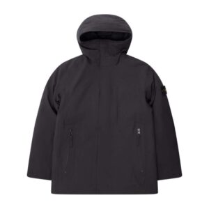 Stone hightech parka met dons