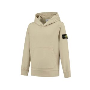 Stone hoodie patch beige