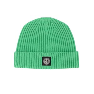 Stone muts etiket groen