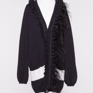 Twinset vest lang ruche veren