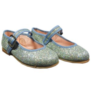 Unisa bandschoen glitter blauw