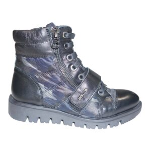 Unisa bootie leer/nylon zw/leg
