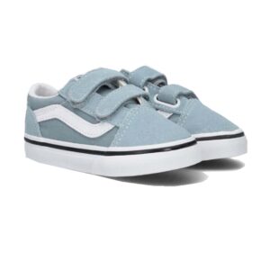 Vans laag klitband grijsblauw