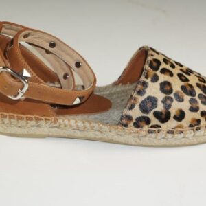espadrille leer+tijger