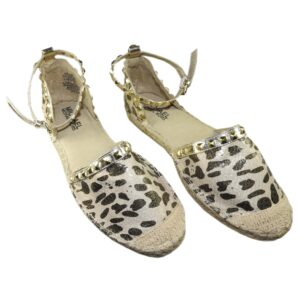 espadrille tijger gouden studs
