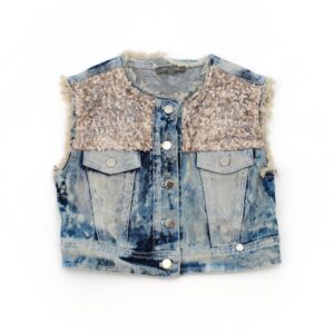 jeans gilet paillet