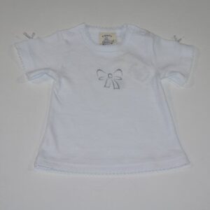 tshirt km print strik zilver