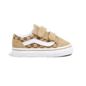 Vans laag klitband ruit bruin