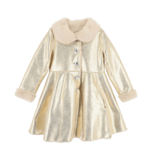 Angels F jas faux lammy goud