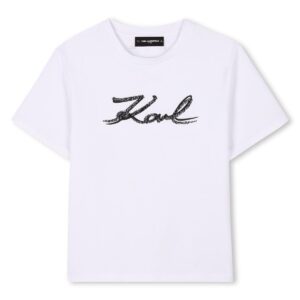 Karl t-shirt pailet logo