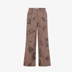 MSGM broek ruit grafitti