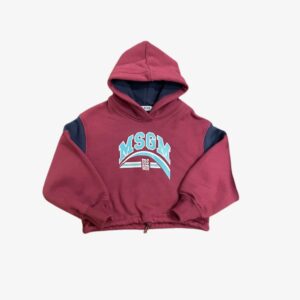 MSGM crop hoodie logo