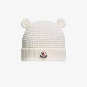 Moncler muts oren embleem