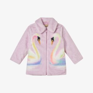 Stella jas faux fur zwaan